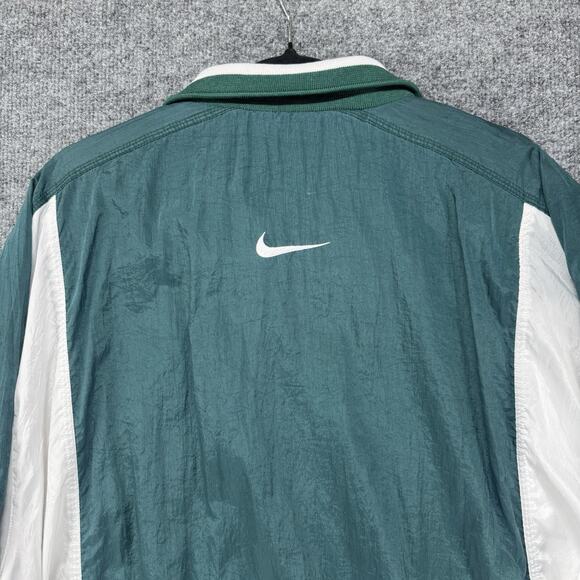 Vintage 90s Nike Center Swoosh Spell Out Quarter Zip Pull Over Windbreaker Sz L - Picture 6 of 13